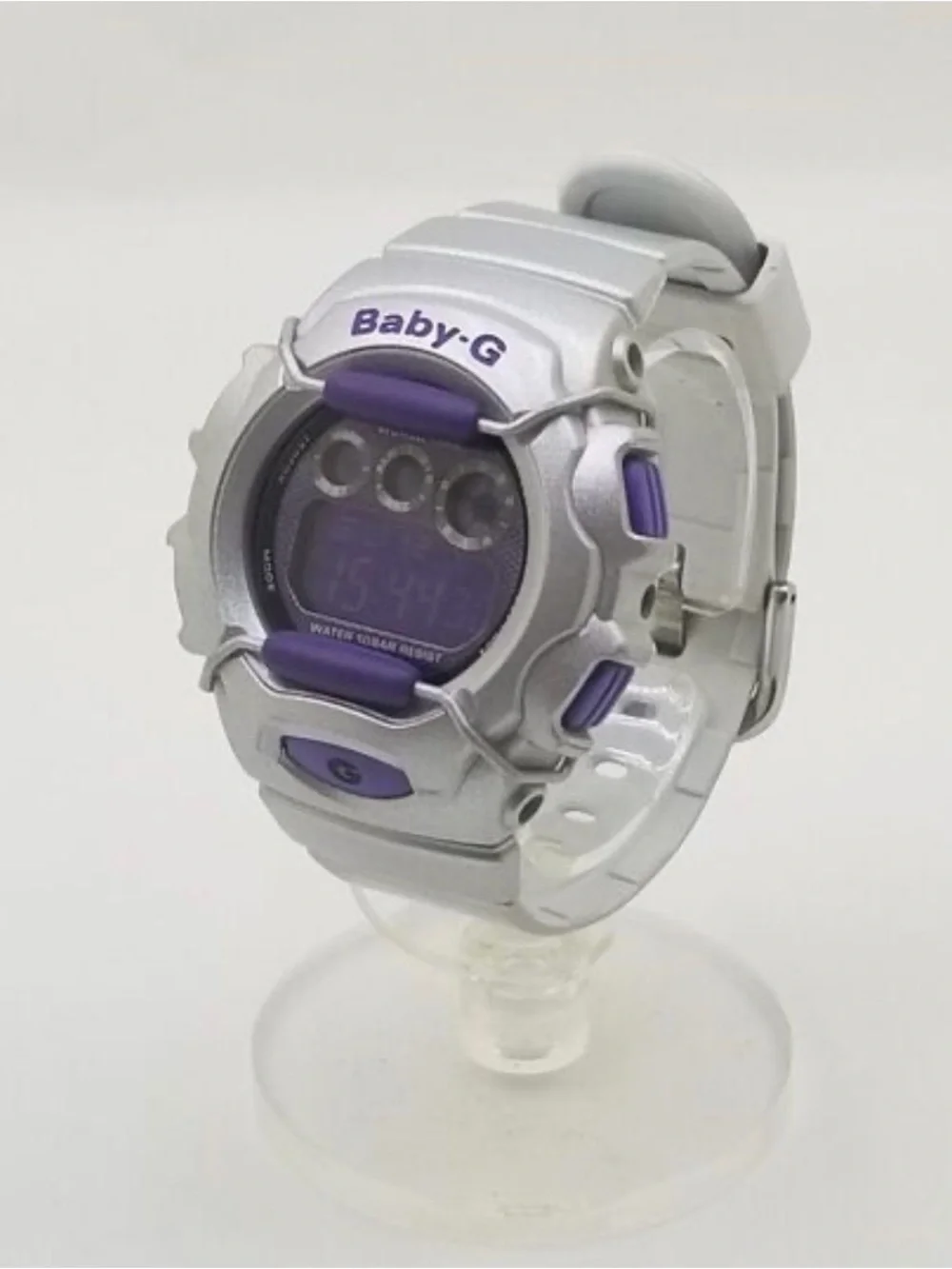 Casio Baby-G Silver Watch with Purple Dial